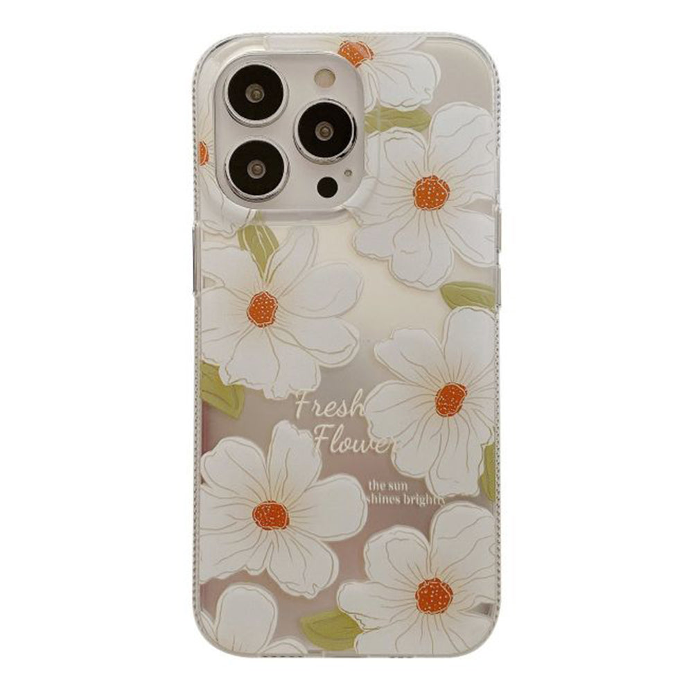 Til iPhone 13 Pro 6,1 tommer IMD-blomstermønstertryk TPU-telefoncover Hot Stamping Cover Til iPhone 13 Pro 6,1 tommer IMD-blomstermønstertryk TPU-telefoncover Hot Stamping Cover